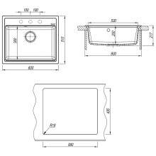 Кухонная мойка Florentina Липси-600 20.120.D0600.303 Мокко
