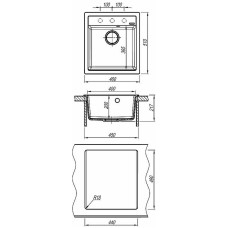 Кухонная мойка Florentina Липси-460 20.280.B0460.306 Капучино