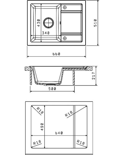 Кухонная мойка Florentina Липси-660 20.155.C0660.107 Песочная
