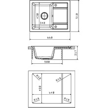 Кухонная мойка Florentina Липси-660 20.155.C0660.105 Коричневая