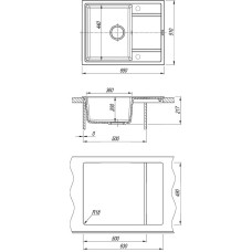Кухонная мойка Florentina Липси-650 20.125.C0650.303 Мокко
