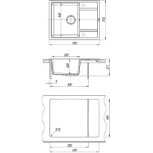 Кухонная мойка Florentina Липси-650 20.125.C0650.105 Коричневая