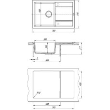 Кухонная мойка Florentina Липси-760 20.160.D0760.201 Жасмин