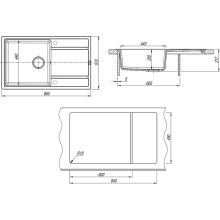 Кухонная мойка Florentina Липси-860 20.130.D0860.202 Шампань
