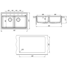 Кухонная мойка Florentina Липси-820 20.370.E0820.104 Бежевая