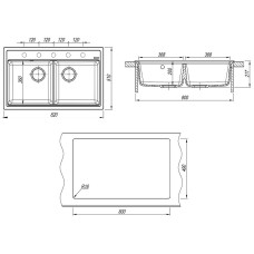 Кухонная мойка Florentina Липси-820 20.370.E0820.201 Жасмин