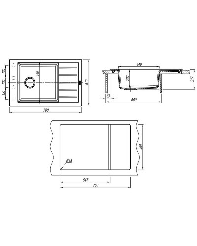 Кухонная мойка Florentina Липси-780Р 20.275.D0780.306 Капучино