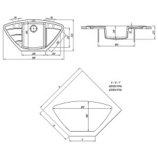 Кухонная мойка Florentina Липси-980С 20.180.D0980.305 Грей