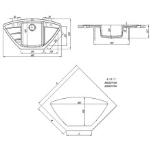 Кухонная мойка Florentina Липси-980С 20.180.D0980.202 Шампань