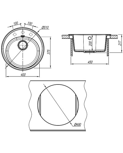 Кухонная мойка Florentina Лотос-510 20.290.B0510.104 Бежевая