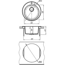 Кухонная мойка Florentina Никосия-510 20.135.B0510.305 Грей