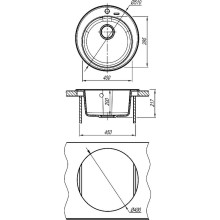 Кухонная мойка Florentina Никосия-510 20.135.B0510.302 Антрацит