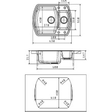 Кухонная мойка Florentina Нире-630K 20.220.D0630.305 Грей