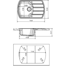 Кухонная мойка Florentina Нире-760 20.195.B0760.201 Жасмин