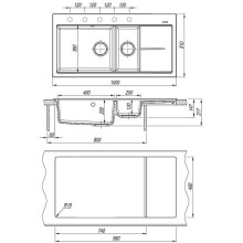 Кухонная мойка Florentina Россана-1000 20.335.E1000.107 Песочная