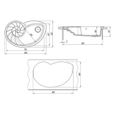 Кухонная мойка Florentina Наутилус-820 20.350.E0820.305 Грей