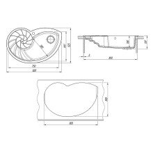 Кухонная мойка Florentina Наутилус-820 20.350.E0820.202 Шампань