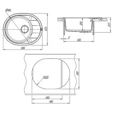 Кухонная мойка Florentina Родос-580 20.240.B0580.305 Грей