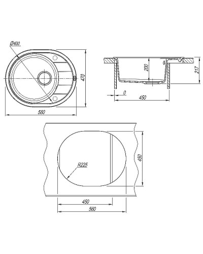 Кухонная мойка Florentina Родос-580 20.240.B0580.105 Коричневая
