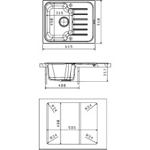 Кухонная мойка Florentina Таис-615 20.235.A0615.107 Песочная