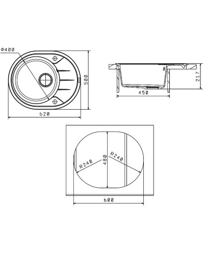 Кухонная мойка Florentina Родос-620 20.245.B0620.107 Песочная