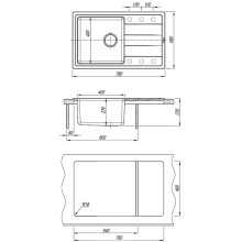 Кухонная мойка Florentina Комби-780 21.395.D0780.107 Песочная