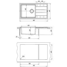 Кухонная мойка Florentina Комби-860 21.400.D0860.107 Песочная