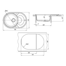 Кухонная мойка Florentina Родос-760 20.140.D0760.105 Коричневая