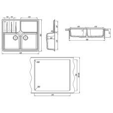Кухонная мойка Florentina Остров-930 20.405.F0930.107 Песочная
