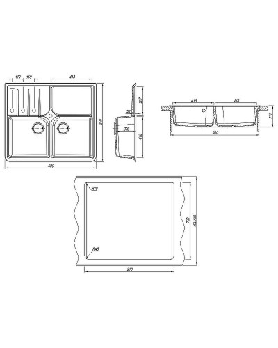 Кухонная мойка Florentina Остров-930 20.405.F0930.107 Песочная