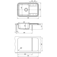 Кухонная мойка Florentina Крит-780 20.170.D0780.102 Черная