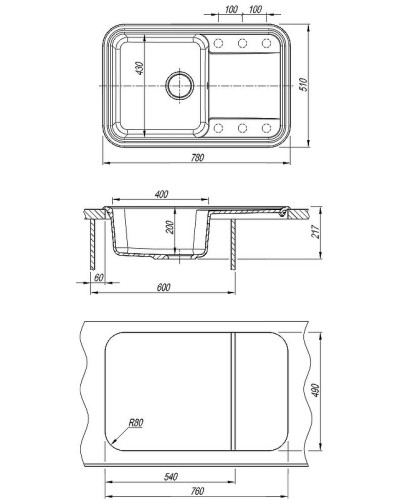Кухонная мойка Florentina Крит-780 20.170.D0780.201 Жасмин