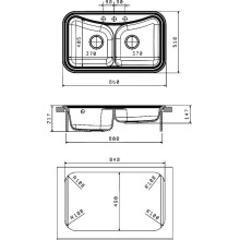 Кухонная мойка Florentina Крит-860 20.115.E0860.105 Коричневая