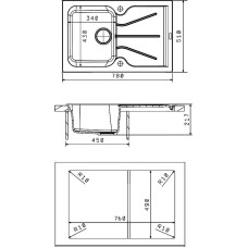 Кухонная мойка Florentina Гаттинара-780 20.255.B0780.201 Жасмин