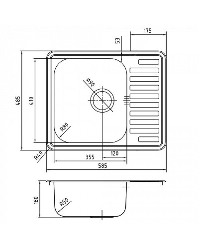 Кухонная мойка Iddis Strit 60 STR58PDi77 Хром