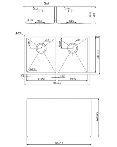 Кухонная мойка Iddis Edifice 75 EDI75G2i77 Графит