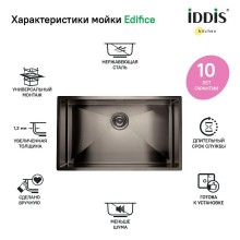 Кухонная мойка Iddis Edifice 74 EDI74G0i77 Графит