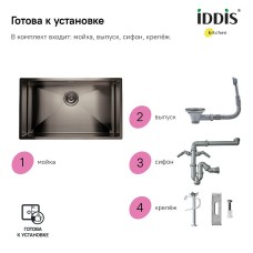 Кухонная мойка Iddis Edifice 74 EDI74G0i77 Графит