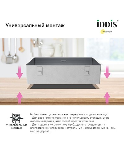 Кухонная мойка Iddis Edifice 74 EDI74G0i77 Графит