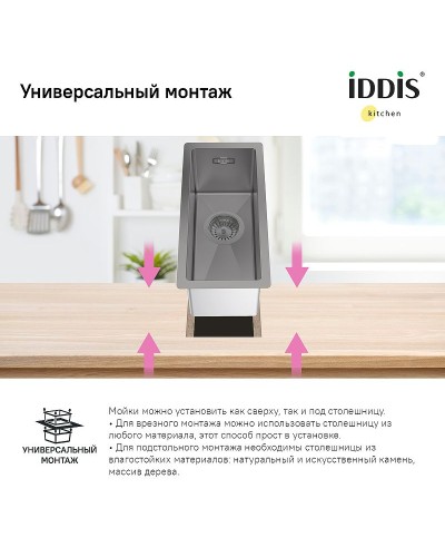 Кухонная мойка Iddis Edifice 20 EDI21G0i77 Графит