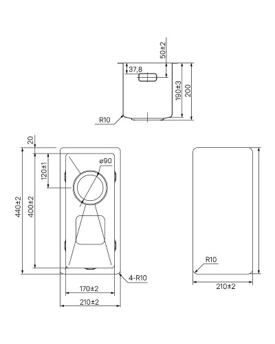 Кухонная мойка Iddis Edifice 20 EDI21G0i77 Графит