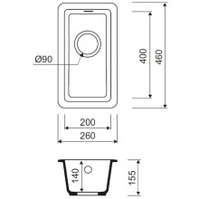 Кухонная мойка Iddis Tanto 26 TU1P261i87 Песок