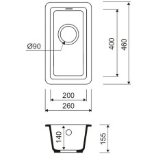 Кухонная мойка Iddis Tanto 26 TU1W261i87 Белая