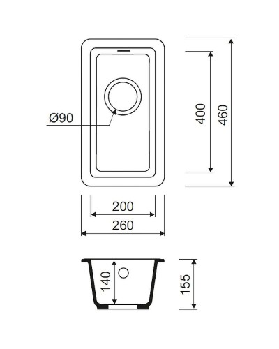 Кухонная мойка Iddis Tanto 26 TU1W261i87 Белая