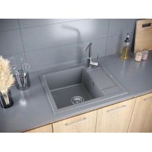 Кухонная мойка Paulmark Optimum 60 PM216050-GRM Серый металлик