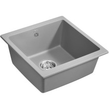 Кухонная мойка Paulmark Brilon 45 PM104546-GRM Серый металлик