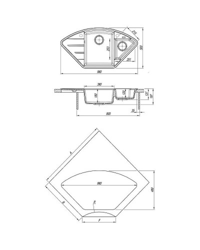 Кухонная мойка Lemark Irkana 980 9910047 Серый шелк