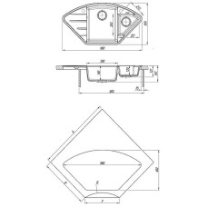 Кухонная мойка Lemark Irkana 980 9910048 Шампань