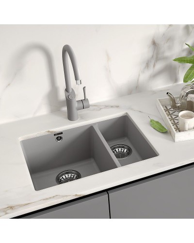 Кухонная мойка Lemark Sinara 550.2-U 9910081 Грей