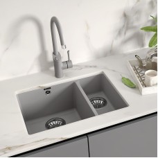 Кухонная мойка Lemark Sinara 550.2-U 9910083 Серый шелк